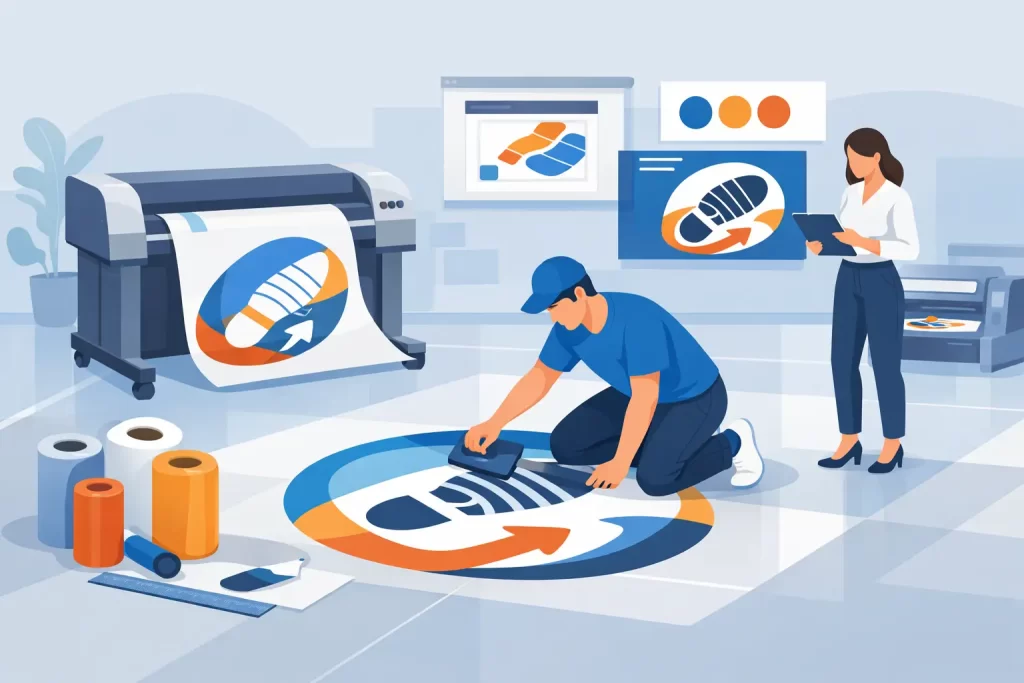 Custom Floor Sticker Printing That Works